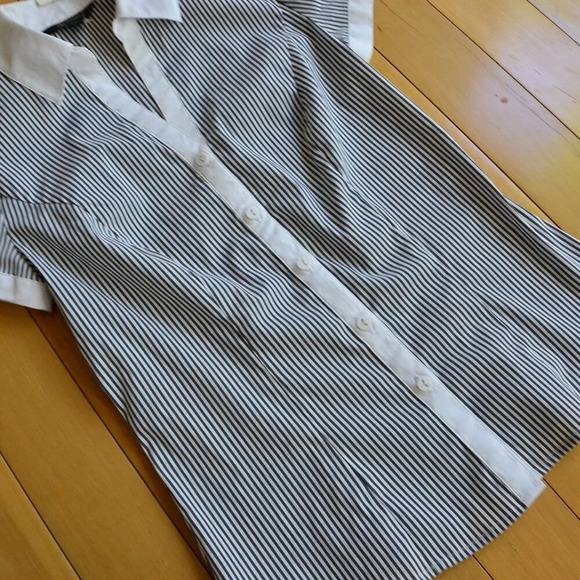 Portmans Striped Cotton Blend Top Size US XS - Picture 4 of 8